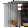 Image 4: Outsunny 4x6ft Outdoor Garden Storage Shed with Window and Vents