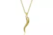 Italian Sterling Silver Cornicello Horn Necklace - Second Medium