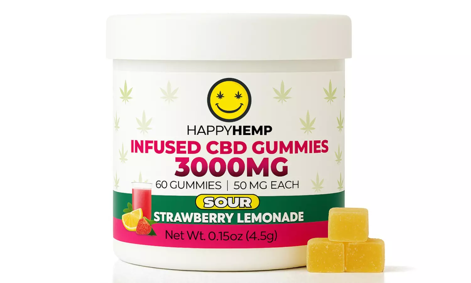 Happy Hemp SOUR Infused CBD Gummies - High Potency