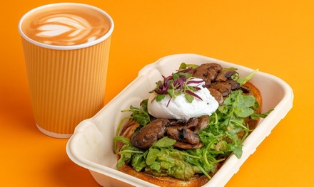 Fresh Avocado Toast + 16oz Café Latte or Coca-Cola - Benedicts Brunch
