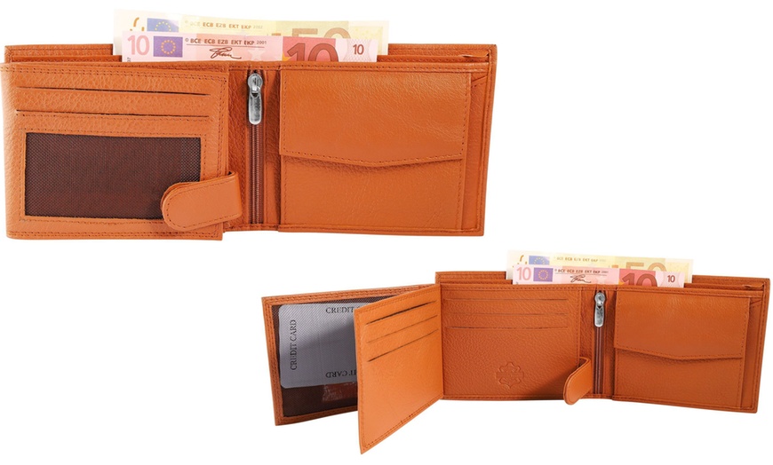 Image 16: Leonardo Verrelli Herren-Geldbörse aus Echtleder mit RFID-Schutz