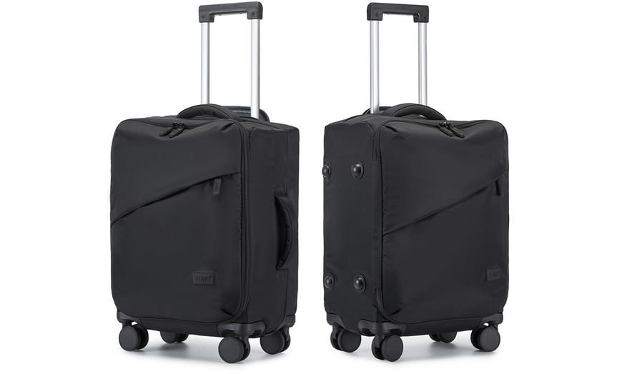 Image 4: KONO Lightweight Soft Shell Suitcase Set TSA Lock Wet/Dey Compartment