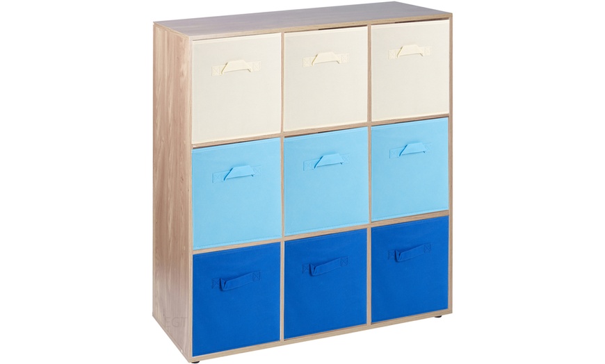 Image 9: Wooden Nine-Cube Storage Cupboard