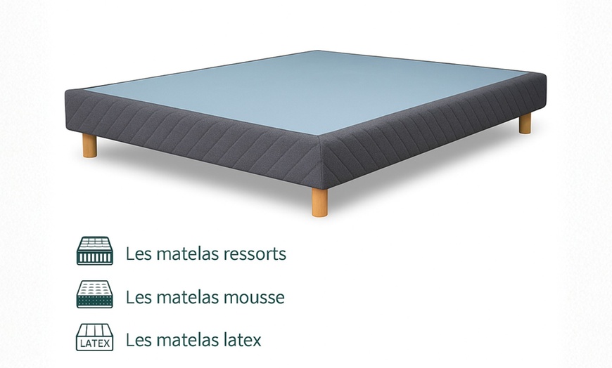 Image 7: Base letto imbottita con tessuto accoppiato a schiuma, Sampur