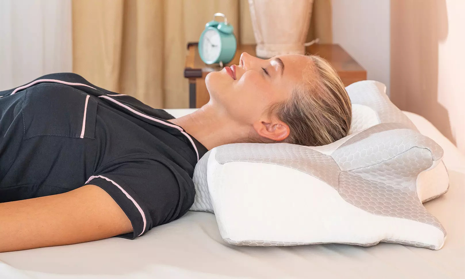 Oreiller papillon à mémoire de forme avec 6 zones de confort