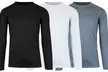 3-Pack Men's Moisture Wicking Long Sleeve Peformance Tagless Tee (Sizes, S-2XL) - Second Medium