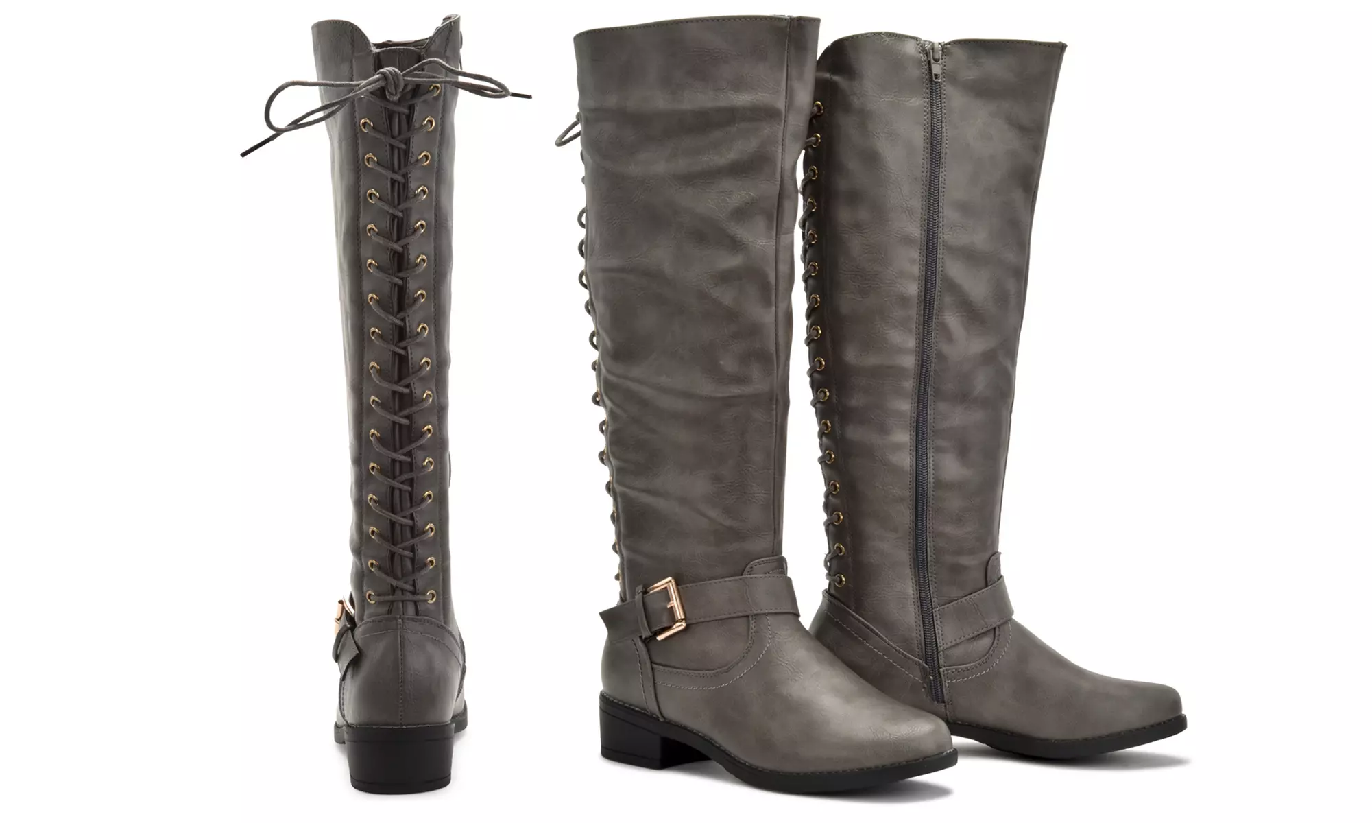 Sociology Fifi Women's Back Lace-up Boots | Groupon Exclusive (Size 9) - Second Medium