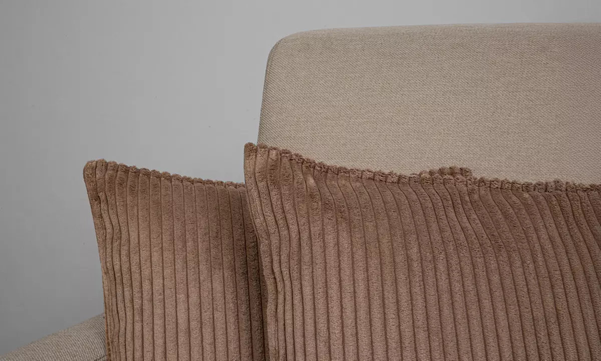 Lot de 2 coussins en velours côtelé 40 x 40 cm