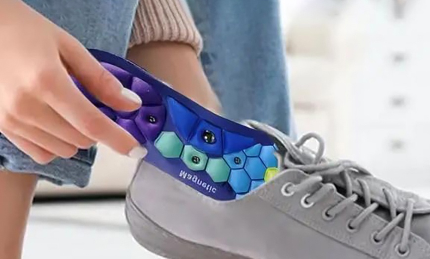 Image 1: 1 of 2 paar magnetische comfort-inlegzolen met acupressuur