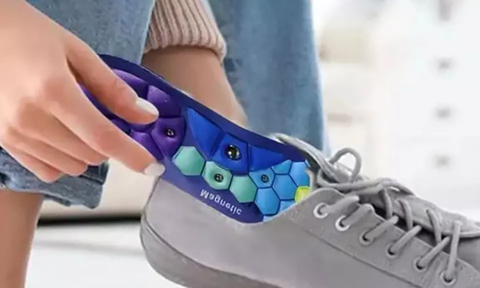 1 of 2 paar magnetische comfort-inlegzolen met acupressuur in maat naar keuze - Primary Image