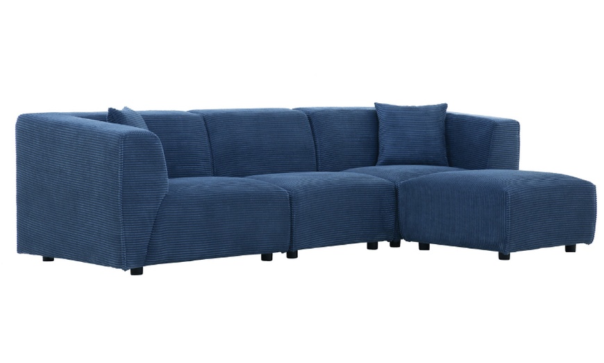 Image 23: Canapé modulable 3 ou 4 places avec pouf en velours côtelé de Kocoon