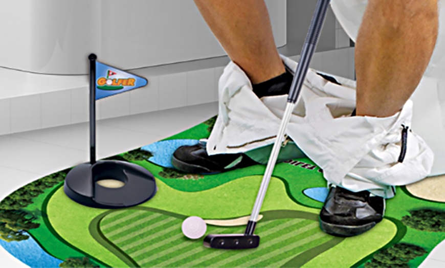 Image 3: Toilet Golf Game Set, Fun Bathroom Entertainment