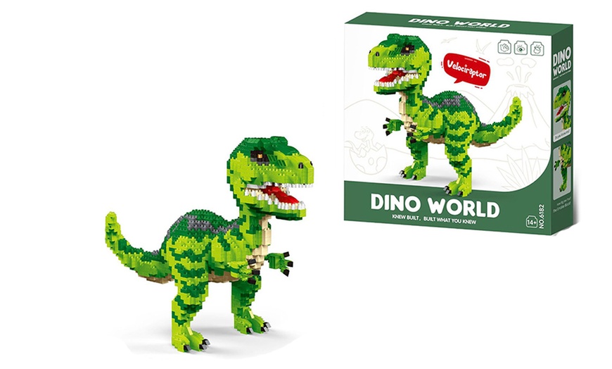 Image 2: Set di micro-blocchi da costruzione ispirati ai dinosauri Lego
