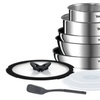 Image 2: Tefal Ingenio Titanium Stainless Steel 10pc Set - Removable Handle, Non-Stick, Induction Ready