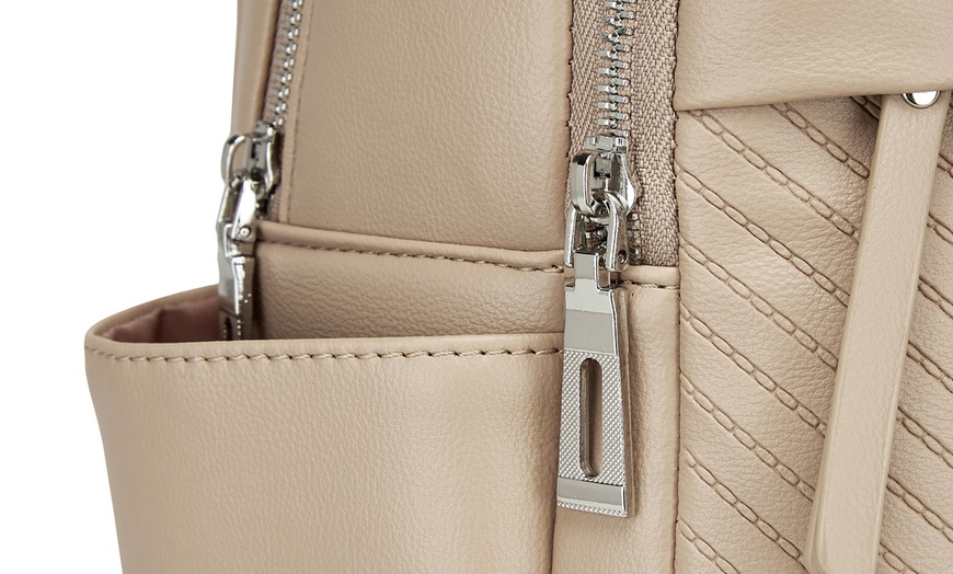 Image 20: Women's PU Leather Backpack