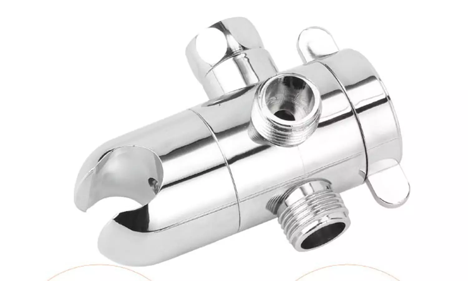 G 1/2 3-Way Shower Arm Diverter Valve for Handheld Shower Head&Fixed Spray Head