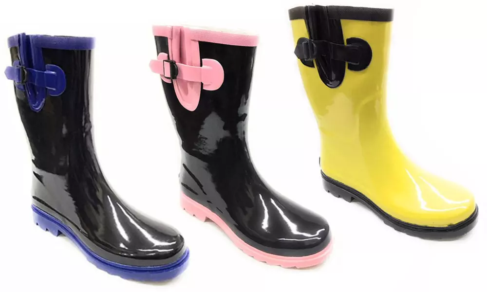 Forever Young Women's Two-Tone Short Rainboots - Primary Image