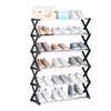 Image 2: Six-Tiers Foldable Metal Shoe Rack