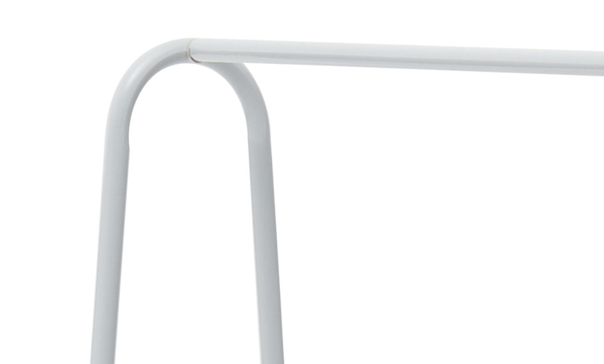 Image 5: Metal Clothes Rack with Hanging Rail and Two Shelves