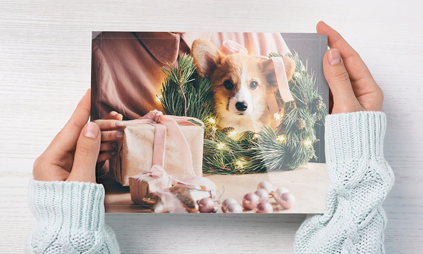 Image 1: Personalised Acrylic Photo Block in 4 Sizes – Stunning 3D Display