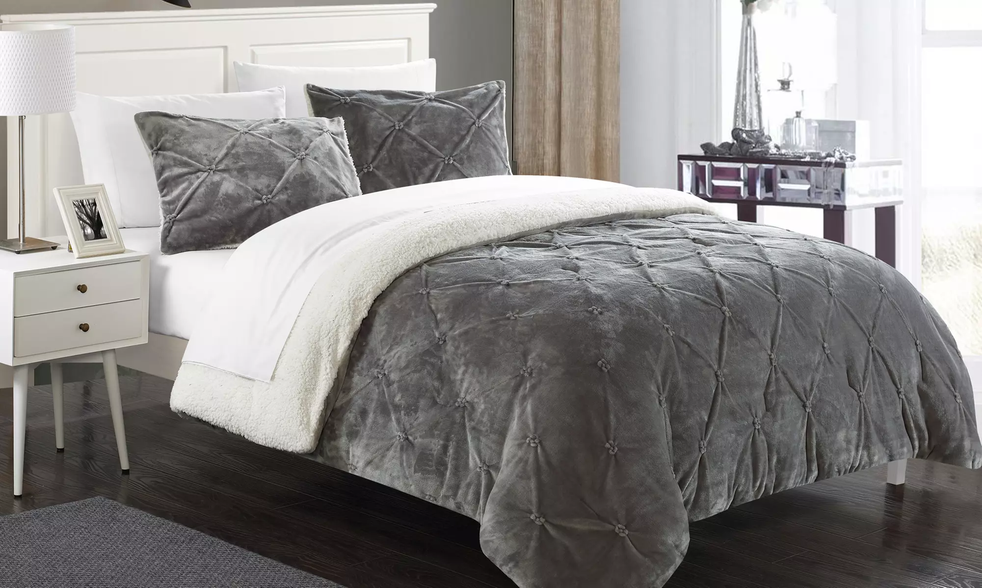 Joshua Pinch Sherpa-Lined Comforter Set (2- or 3-Piece) - Primary Image