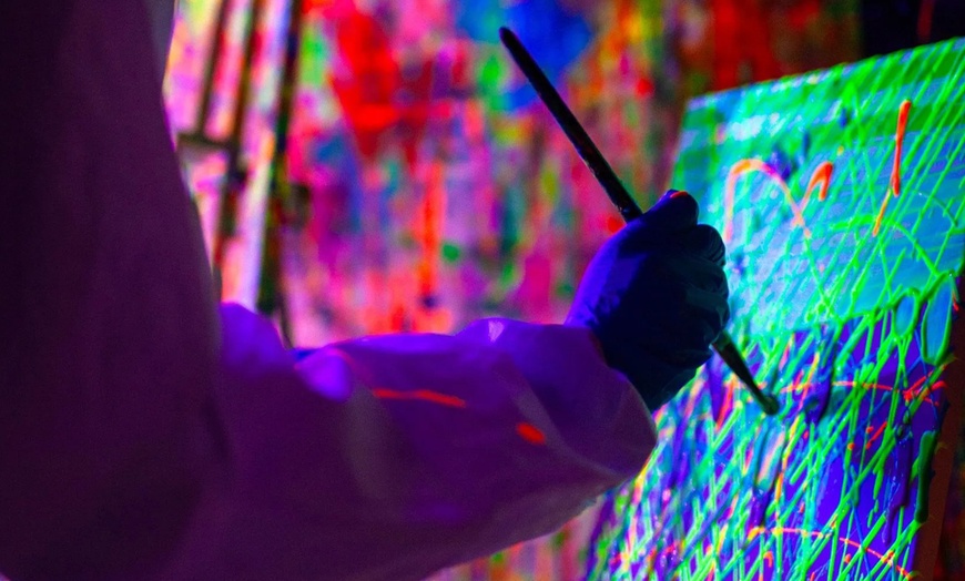 Image 1: 90-Min Sip, Paint And Glow in Van Gogh's Neon Wonderland for 1, 2 or 4