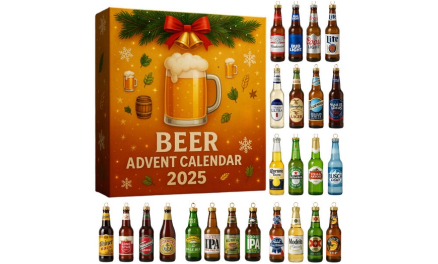 Image 2: Christmas Beer and Whiskey Ornament Advent Calendar