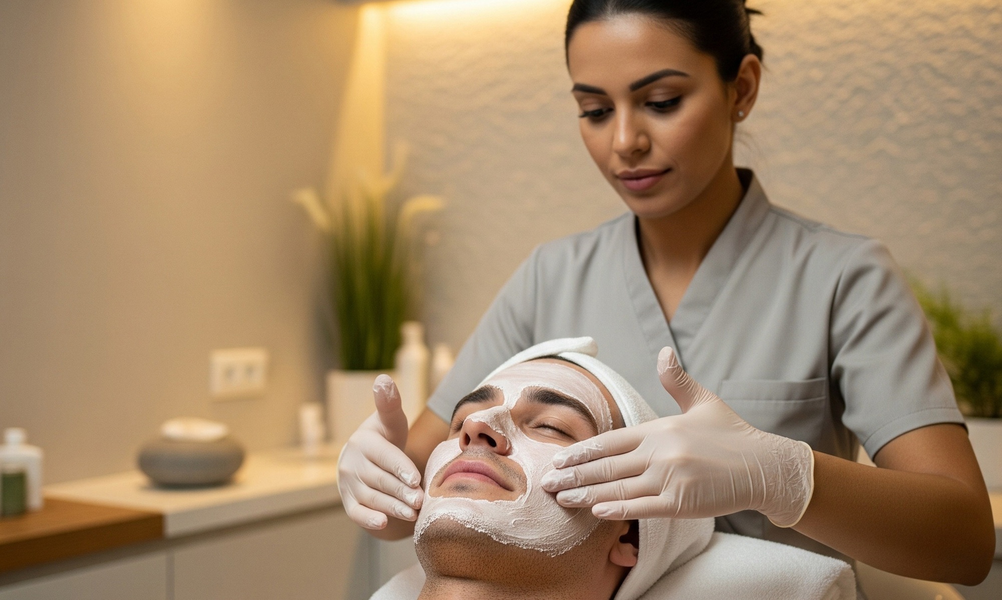 Skin Rejuvenation with Tailored Basic, Acne, Lifting Facials for Men