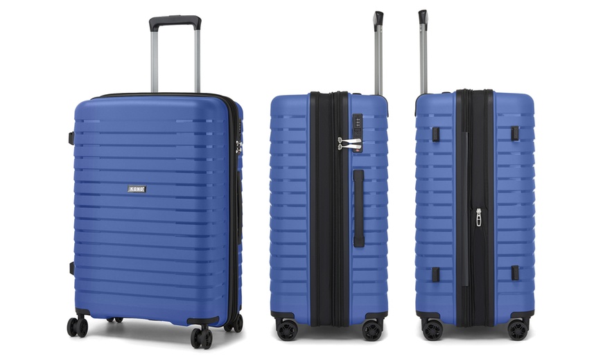 Image 22: 1x oder 2x Kono Hartschalen-Reisekoffer mit Getränkehalter