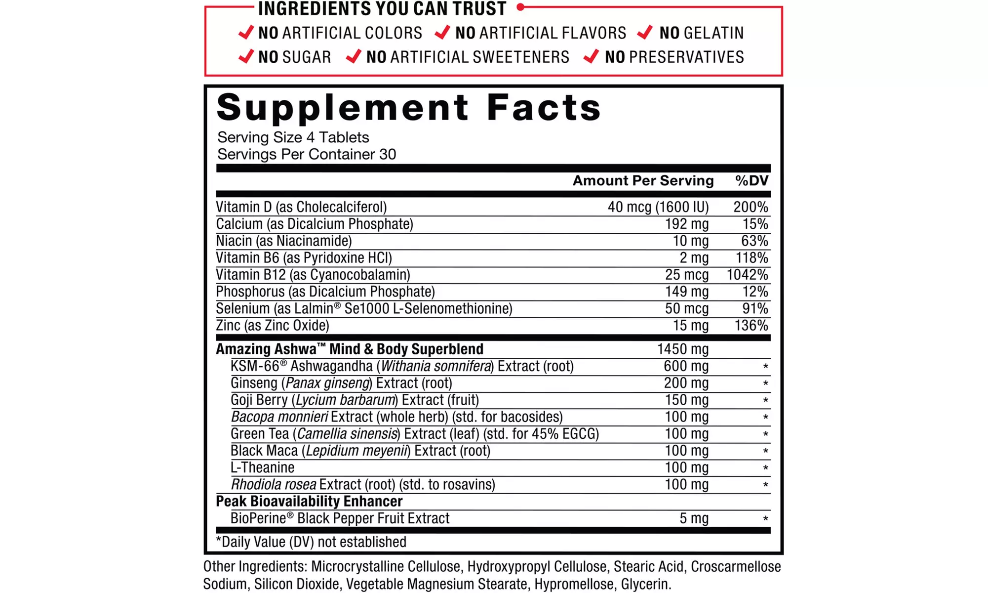 Force Factor Amazing Ashwa Tablets Ashwagandha Supplement for Stress & Anxiety - Second Medium