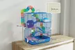 Pawhut 5-Tier Hamster and Gerbil Cage with Tunnel, Wheel and Accessories - Image 4