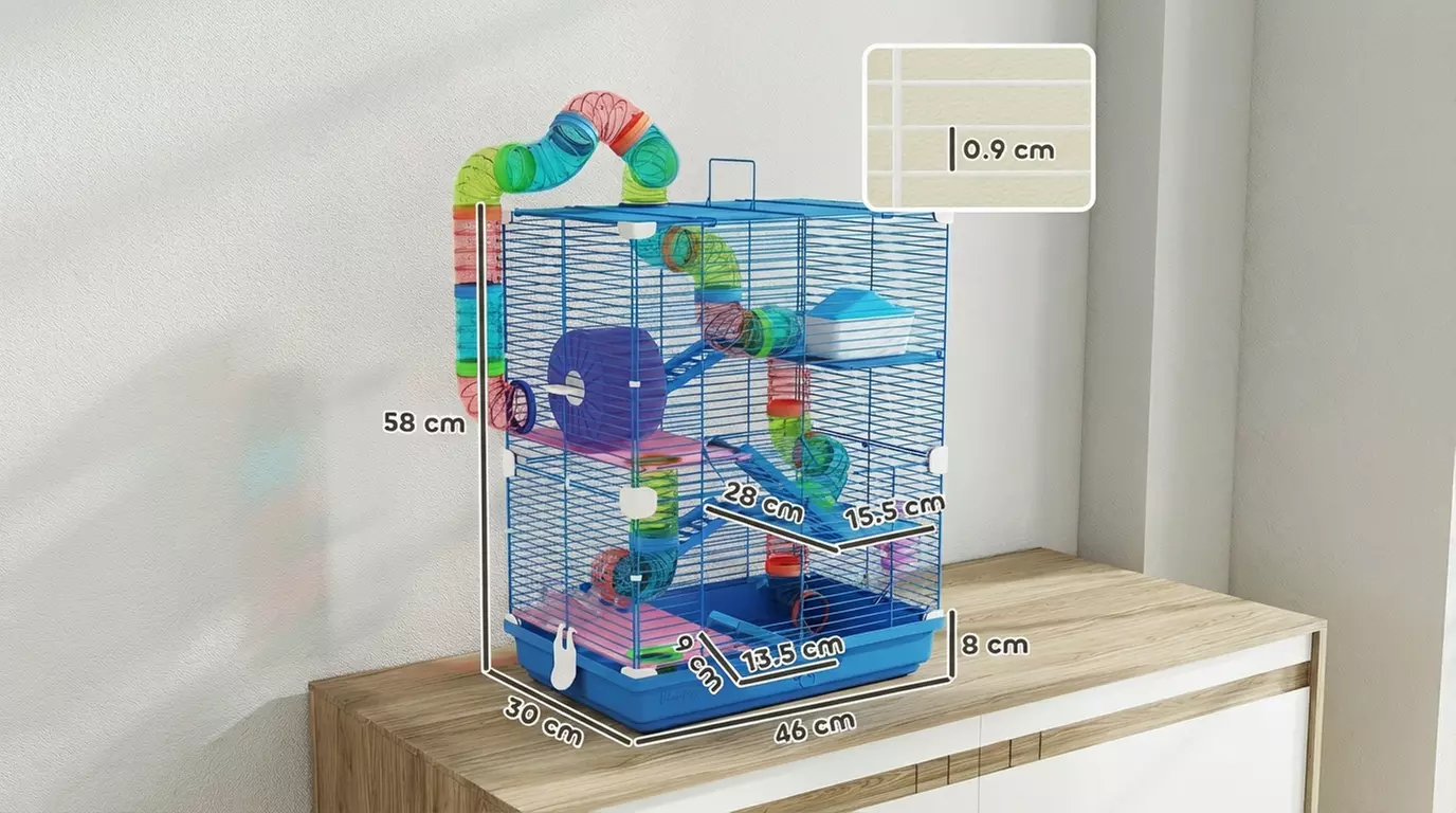 Pawhut 5-Tier Hamster and Gerbil Cage