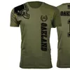 Oakland - Military Green-Black Print
