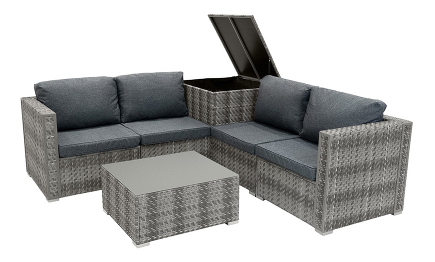 Image 8: Monster Group Six-Piece Rattan-Effect Furniture Set