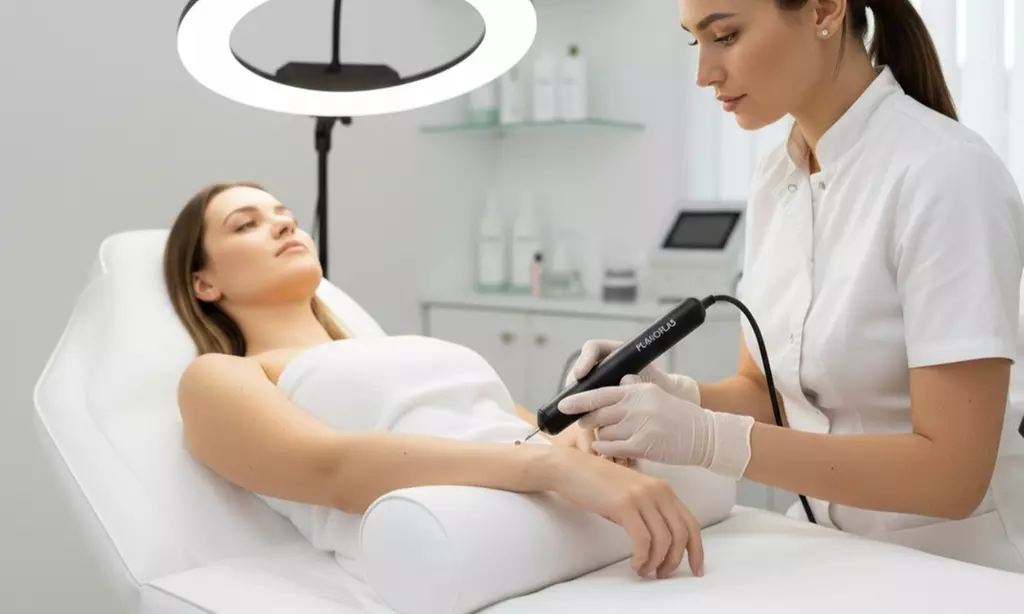 Plasma-Pen zur Augenlidstraffung oder Behandlung von Pigmentflecken