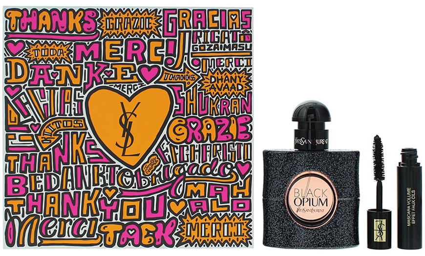 Image 2: Yves Saint Laurent Black Opium Eau De Parfum 30ml or 50ml Gift Set