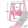 Image 6: 4-in-1 Toddler Playset with Slide, Swing, Climber and Basketball Hoop