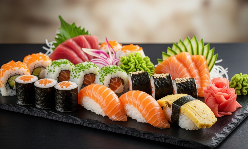Image 2: 3-Gänge-Sushi-Menü mit Sushi-Platte für 2 oder 4 Personen
