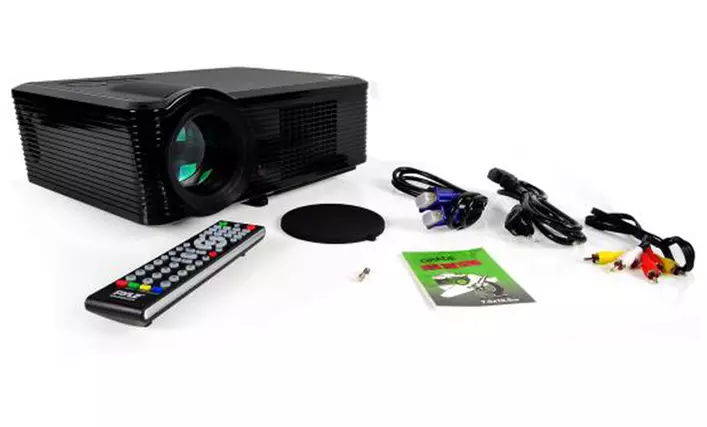 Pyle Widescreen LED Projector with Built-In Speakers - Second Medium