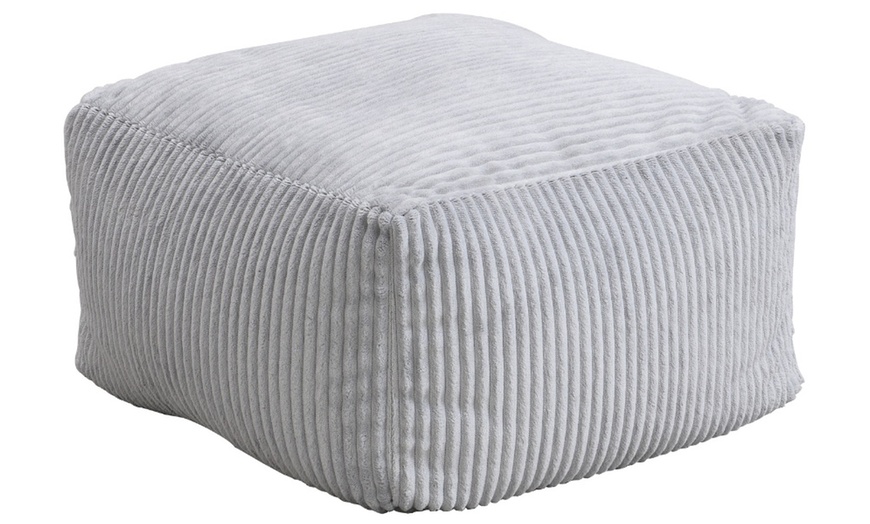 Image 5: Pouf Home Deluxe "Cozy" avec petit tabouret