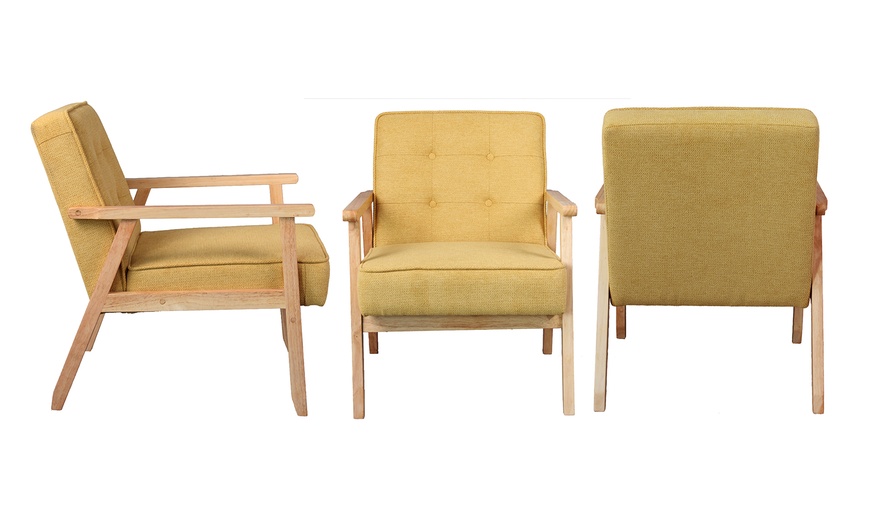 Image 30: Sillón con acolchado suave o de rizo y patas de madera, de Doosense