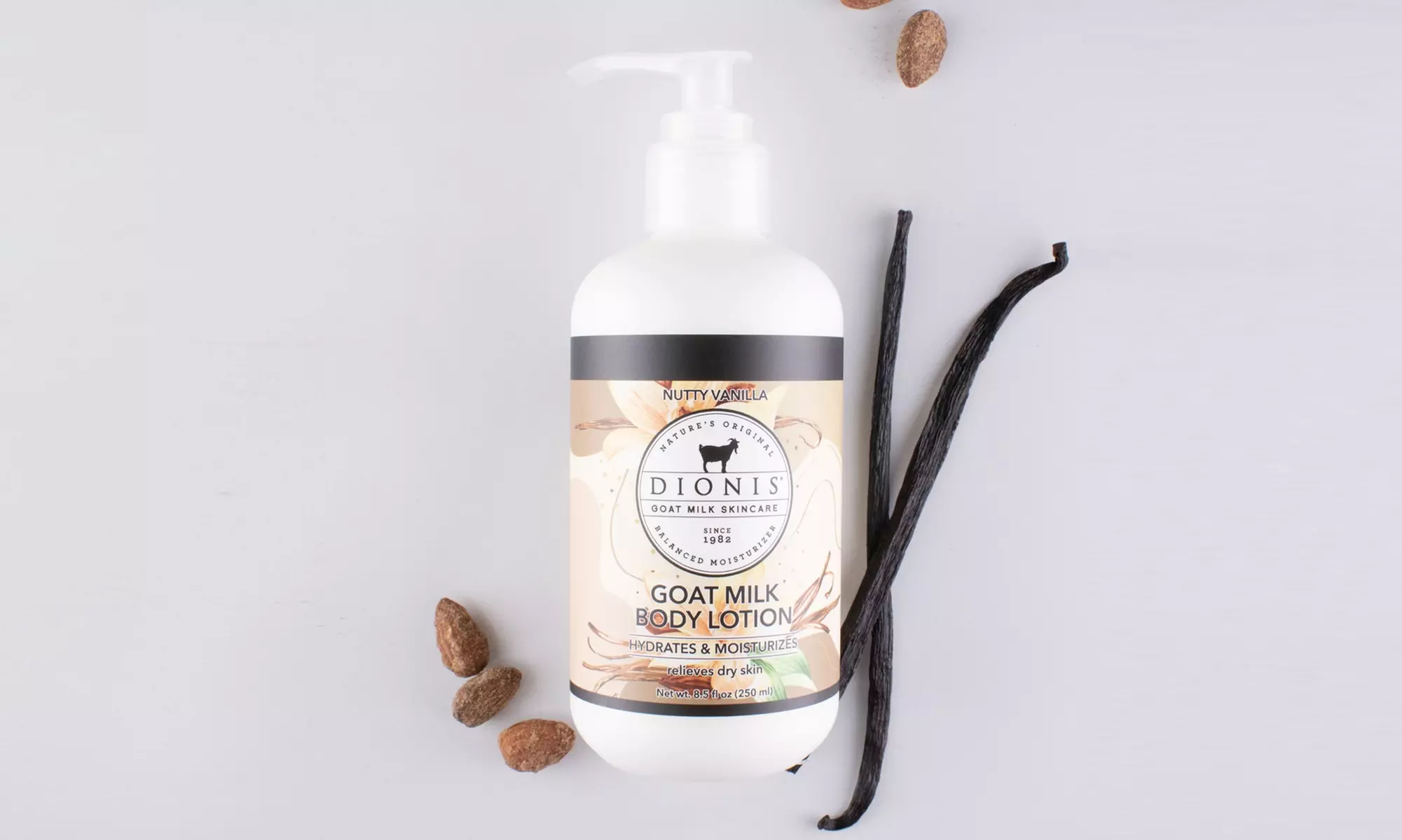 Dionis Nutty Vanilla Goat Milk Body Lotion, 8.5 oz.