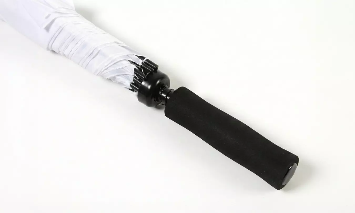 White Golf Umbrella with Fibreglass Frame