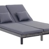 Image 2: Outsunny Double Rattan-Effect Sun Lounger
