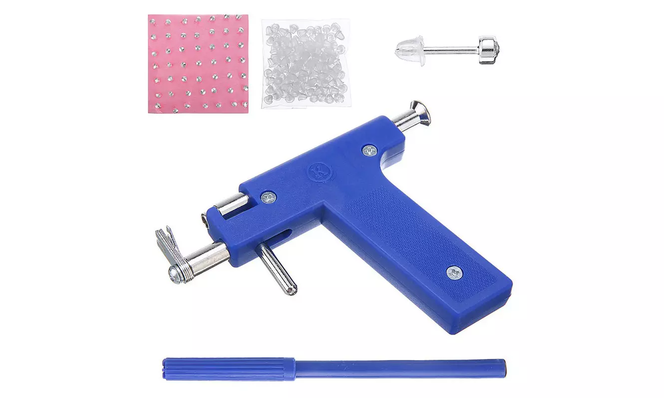 Ear Piercing Kit Stainless Steel Body Ear Piercing Tool Set with 98 Studs