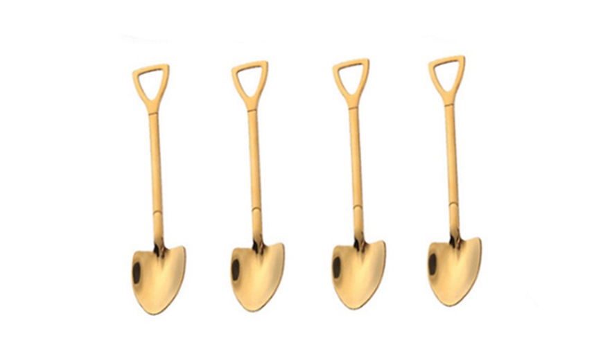 Image 9: Four-Piece Stainless Steel Shovel Spoon Set