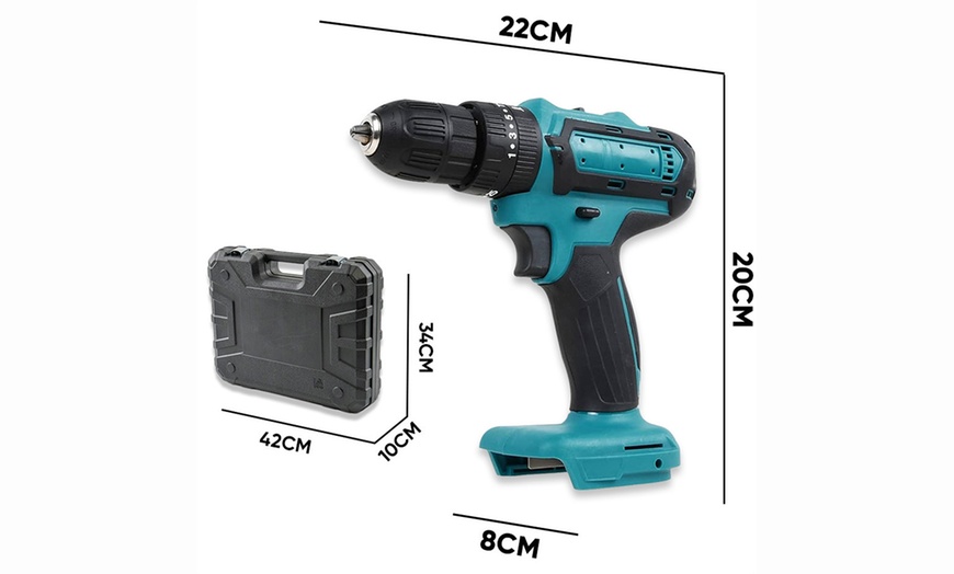 Image 3: Perceuse-visseuse rechargeable double batterie 21 V avec coffret