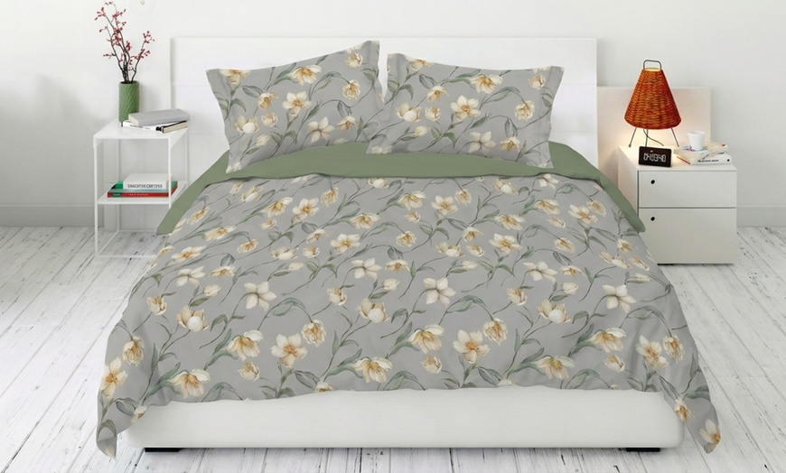 Image 6: Parure copripiumino matrimoniale in 100% raso di cotone Made in Italy