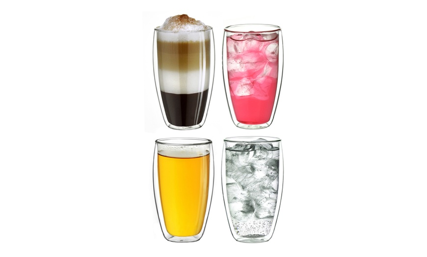 Image 1: Coffret cadeau avec 4 ou 6 verres à double paroi de la marque Creano