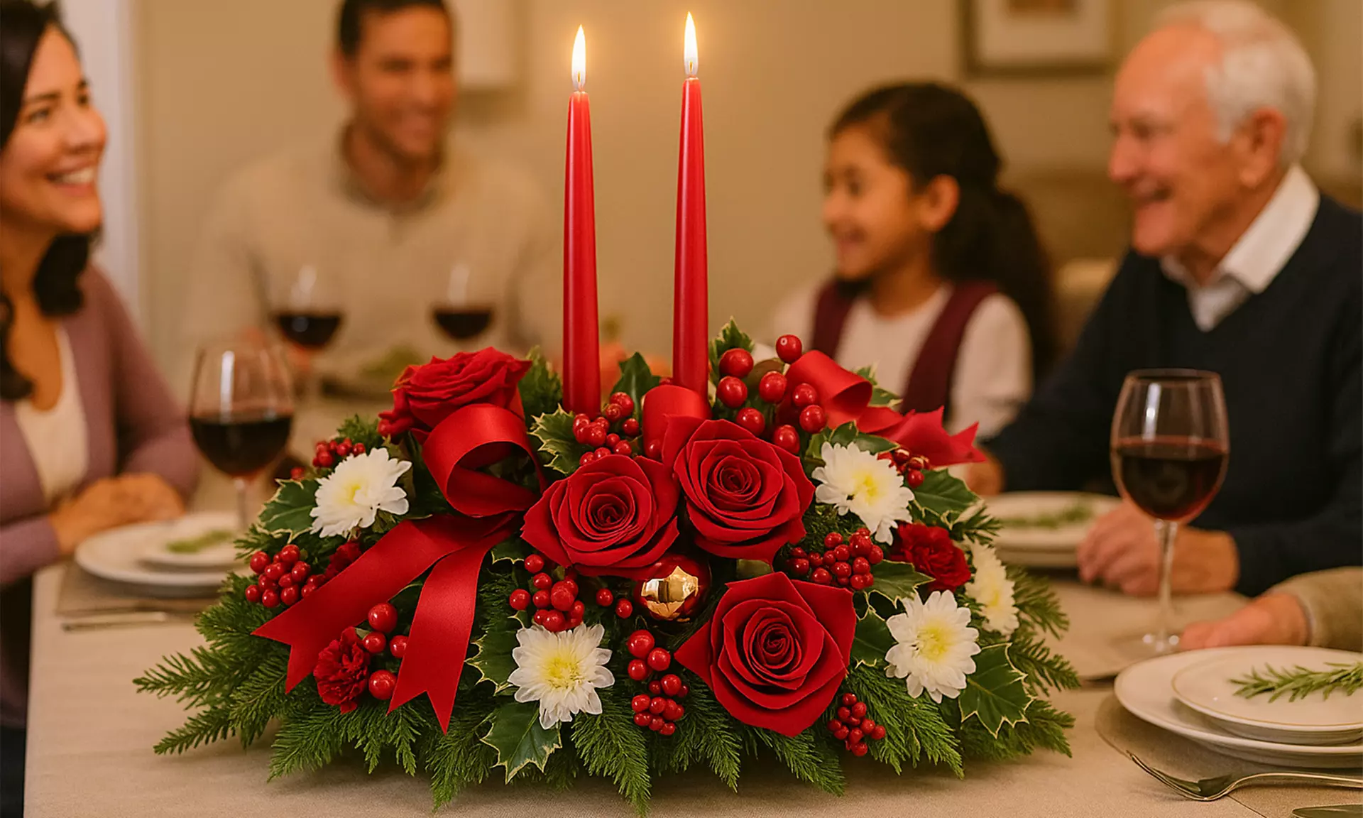 Same Day Christmas Flower Bouquets from Blooms Today with Vase & Standard Delivery Included - Up to 16% Off